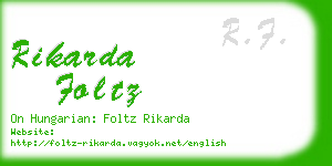 rikarda foltz business card